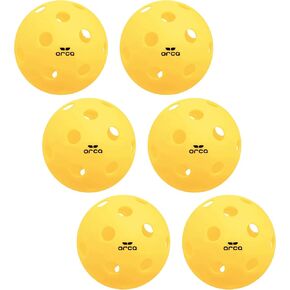 Orca 6 Pack Pickleballs Indoor or Outdoor, USAPA Approved Official Size Crack-Resistant Balls, Perfect for Tournaments