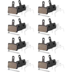 8 Pairs Bike Brake Pads,Semi-Metallic Bicycle Mountain Bike Ebike Brake Pads Compatible with TRP Tektro Shimano Deore Br Zoom,Bike Disc Brake Pads Bike Brake Replacement Parts for Electric Bike