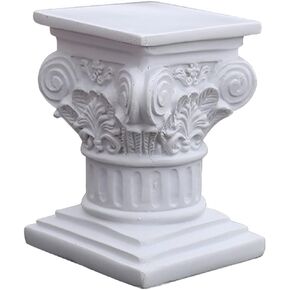 Creative Roman Pillar Greek Column Statue Resin Pedestal Stand Figurine Sculpture Table Outdoor Home Kitchen Decor Lightweight - S Square