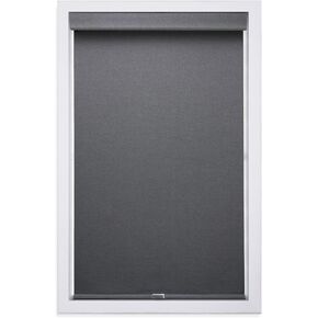 DEZ FURNISHINGS Cordless Blackout FreeStop Roller Shade, Light Blocking, Energy Saver, 70" W x 72" H, Gray