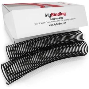 ملف تجليد حلزوني من MyBinding من 4 إلى 1 - 30 ورقة - قطر 6 ملم، أسود، الكمية 100 (P103-06-12) in Kuwait