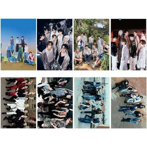 8 قطع من ملصقات STRAY-KIDS، ملصق حائط STRAY-KIDS صور قابلة للنشر لتزيين المنزل وحفلات أعياد الميلاد (أرجواني)