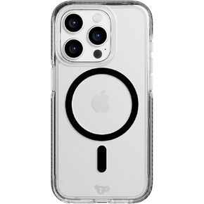 Tech21 Evo Crystal case for iPhone 15 Pro Max - Compatible with MagSafe - Impact Protection Case - Graphite Black