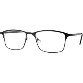 SA106 Mens 90s Designer Thin Metal Rim Rectangular Reading Glasses