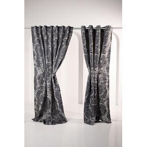 D&D Tailored Designs: Lunar Petal Whisper Blackout Curtain. Luxury Blackout Curtains - Designer Insulating Window Drapes, Premium Quality, (Rod Pocket, 85L 57W)