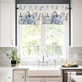 Sea Turtle Window Treatment Valance 1 Panel for Kitchen with Rod Pocket Light Filtering Curtain Valances for Bedroom Living Room Bathroom Decor 54x18 inch Ocean Shell Starfish Seagrass Wooden Planks