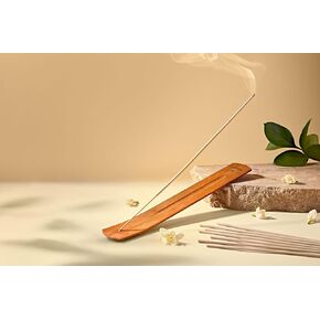 Intention Incenses & Holder, 30 pck Jasmine Essential Oil Scented Incense Sticks, Wood Incense Burner Ash Holder