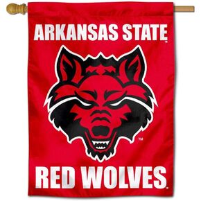 شركة College Flags & Banners Co. علم منزل ولاية أركنساس ريد وولفز مزدوج الجوانب