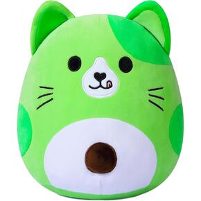 Avocado Cat Plush Pillow,Avocado Cat Stuffed Animals for Squish & Cuddle,Adorable Stuffed Cat Plushie Avocado Pillows Decor,Cute Cat Pillow for Kids (Avocado Cat, 11.5 inches)