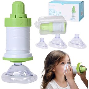 Jointown Automatic Choking Rescue Device for Kids and Adults with 3 Masks, Portable Dechoker Anti Choking Device，Strong Suction Home Emergency Kit，First Aid Airway Assist Device