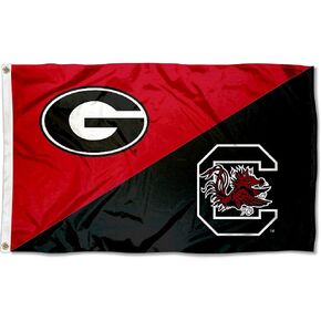 Georgia vs South Carolina House Divided 3x5 Flag Rivalry Banner