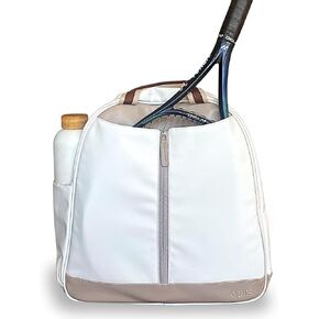 Tennis BackPack for Women, Tennis Bag Women, Sustainable Leather Lightweight Tennis BackPack, Womens Tennis BackPack 2 Rackets, Women Tennis Racket Bags, Tennis Tote Bag