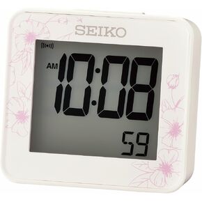Seiko Zen Digital Bedroom Alarm Clock, 2 Inch, White