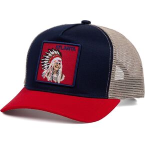 Baseball Fan Patch Trucker Hat - Netted Snapback Baseball Cap with Team Design for Men & Women