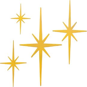 Starburst Wall Decor for Mid Century Modern,Whimsical Home Decor for Wall Decore Modern Art Iron Wall Decor,Easy to Install Wall Hanging Decor,Unique Gold Metal Wall Art for Home Office Room (Black)