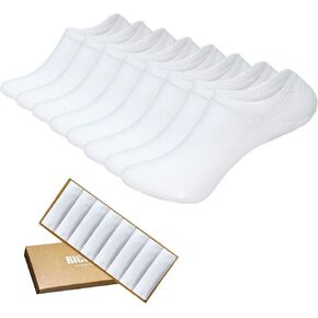 Womens Cotton Liner Socks Invisible Moisture Wicking Non Slip no show Socks for Women 8 Pairs