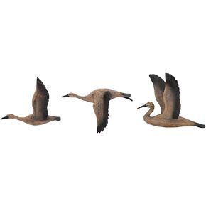 HomeRoots Set of Three Flying Geese Carved Wood 3D Wall Art