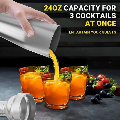 Bartender Kit-20 Pcs Cocktail Shaker Set Bar Set Cocktail Shaker Set Cocktail Mixer Set Bar Sets for the Home Shaker Set Bartender Kit Stainless Steel Cocktail Shaker Set Drink Mixing Kit Cocktail Set in Saudi Arabia