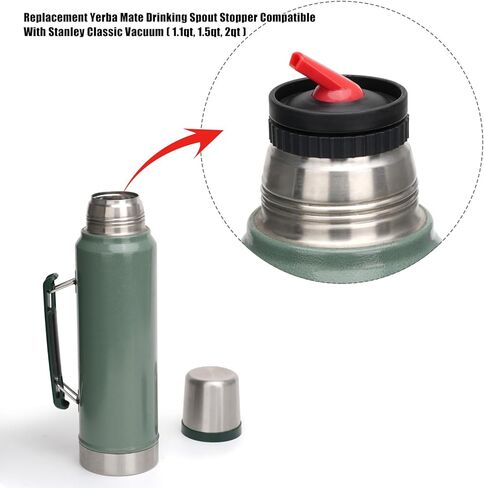 Replacement Yerba Mate Drinking Spout Stopper Compatible With Stanley Classic Vacuum (1.1qt, 1.5qt, 2qt),Sealed Insulation Stopper For Wide Mouth Bottle(1 Pack) in Saudi Arabia