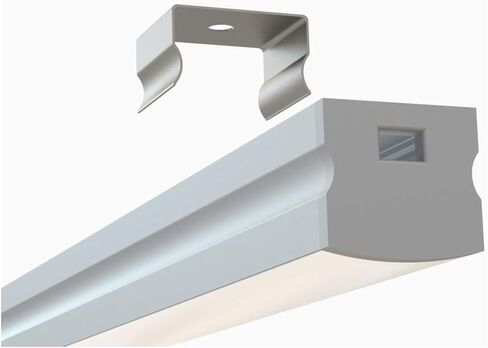LEDPROFILES 20-Pack 8ft (2.4Meter) U Shape LED Aluminum Channel with Frosted Diffuser, End Caps and Mounting Accessories - 971 Series LED Profile Extrusion Upto 12mm/0.47" Wide LED Strip Light in Saudi Arabia