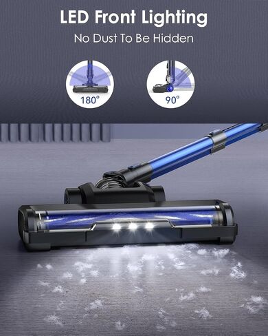 Cordless Vacuum Cleaner, 28Kpa Powerful Suction, Stick Cordless Vacuum 6 in 1, Detachable Battery Up to 40 Min Runtime, Lightweight Cordless Vacuum for Home Pet Hair Hard Floor in Saudi Arabia