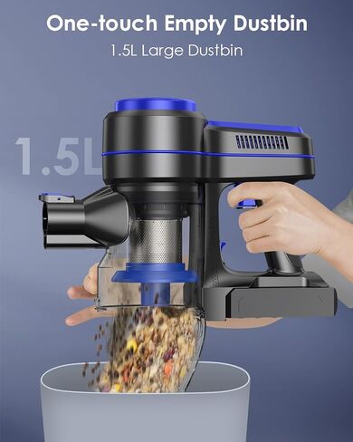 Cordless Vacuum Cleaner, 28Kpa Powerful Suction, Stick Cordless Vacuum 6 in 1, Detachable Battery Up to 40 Min Runtime, Lightweight Cordless Vacuum for Home Pet Hair Hard Floor in Saudi Arabia