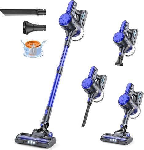 Cordless Vacuum Cleaner, 28Kpa Powerful Suction, Stick Cordless Vacuum 6 in 1, Detachable Battery Up to 40 Min Runtime, Lightweight Cordless Vacuum for Home Pet Hair Hard Floor in Saudi Arabia
