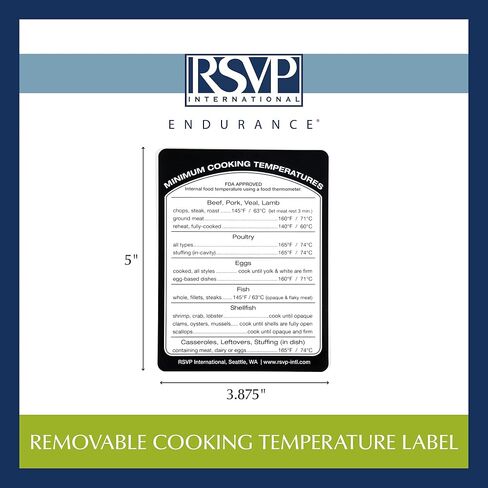 RSVP International Kitchen Organization Collection Removable Labels, Conversion Guide, White/Black in Kuwait