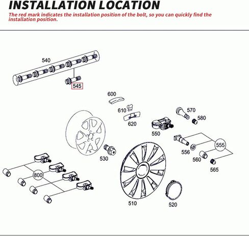 5 قطعة مسمار صواميل العجلة M14 x 1.5 من الفولاذ المقاوم للصدأ مناسب لسيارة Mercedes Benz GLK300 GLK350 GLE320 GLE400 ML500 S550 CL63 ML350 GLK350 CL500 GL450 GLS450 S400 S500 S600 OE: 0009905407 in Saudi Arabia