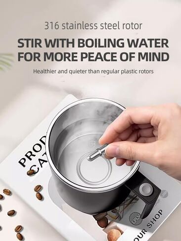 TLINNA Drink Stirrer,Self Stirring Mug,Self Stirring Coffee Mug,Suitable for Coffee, Milk, Cocoa and Other Beverages (Cream) in Saudi Arabia