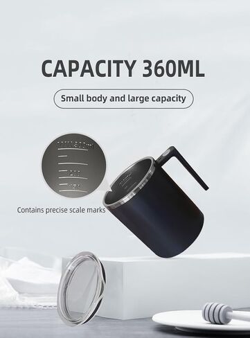 TLINNA Drink Stirrer,Self Stirring Mug,Self Stirring Coffee Mug,Suitable for Coffee, Milk, Cocoa and Other Beverages (Cream) in Saudi Arabia