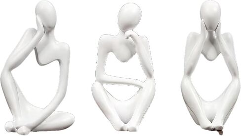 Thinker Statue Statue Decoration Abstract Sculpture Gold Decoration Tabletop Decoration Home Decoration Statue Small Shelf Decoration Shelf Art Integrate Art Into Life(Black) in Saudi Arabia