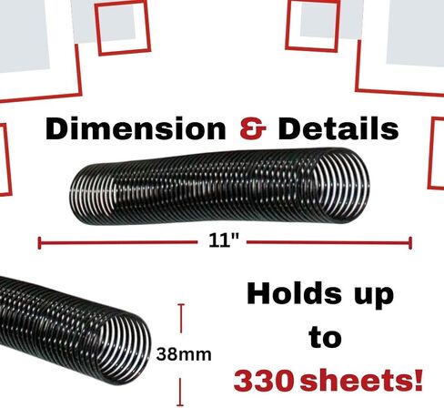 ملف تجليد حلزوني من MyBinding من 4 إلى 1 - 30 ورقة - قطر 6 ملم، أسود، الكمية 100 (P103-06-12) in Kuwait