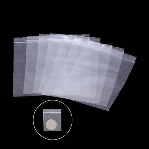 GSHLLO 400 PCS 4x6cm Small Poly Zipper Bags Reclosable Ziplock Plastic Bags Self Seal Bags Storage Baggies for Jewelry Beads Pill Cards in Saudi Arabia