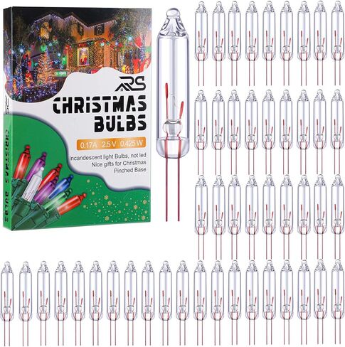 Ruisita 480 Pieces Clear Mini Christmas 2.5 Volt Replacement Light Bulbs for Christmas Trees Decorative Light in Saudi Arabia