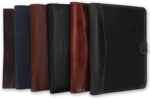Leather Padfolio Legal Pad Portfolio Organizer | Handmade Executive Notebook Binder | Heavy Duty Full Grain Cow Hide Resume Interview Folio for Men Women, Rustic Note Book Folder Brown in Saudi Arabia