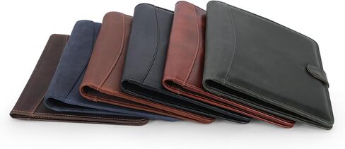 Leather Padfolio Legal Pad Portfolio Organizer | Handmade Executive Notebook Binder | Heavy Duty Full Grain Cow Hide Resume Interview Folio for Men Women, Rustic Note Book Folder Brown in Saudi Arabia