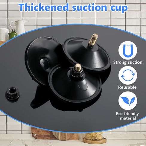 6Pcs Small Suction Cups, Strong Suction Cups for Glass, Black 2.2'' Window Sucker Pads with Screw, Thickened PVC Suction Cup Holder for Door Wall Window Car Windshield Bathroom in Saudi Arabia