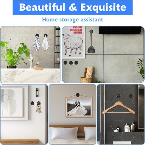 6Pcs Small Suction Cups, Strong Suction Cups for Glass, Black 2.2'' Window Sucker Pads with Screw, Thickened PVC Suction Cup Holder for Door Wall Window Car Windshield Bathroom in Saudi Arabia