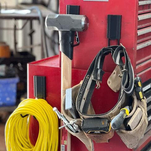 Open Storage Hook: 4-Pack, The Ultimate Workshop & Garage Storage Systems, Heavy Duty Magnetic Hooks, Sturdy Tool Storage Solutions, 25lb Hold, For All Steel Surfaces (2.5" & 4" Hooks) in Saudi Arabia