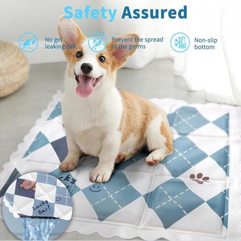 Pet Cooling Pad Summer Dog House Cat Sleeping Pad Dog and Cat Cooling Gel Pad Dirty and Cool Resistant Sleeping Pad (Blue) in Saudi Arabia