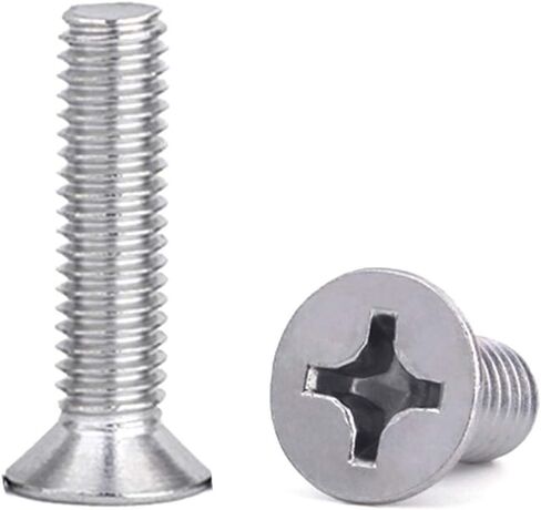 NGe M4X6mm - Stainless Steel Flat Head Cross Screw Countersunk Head Screw- Flat Head Screw(100PCS,M4X6mm) in Saudi Arabia