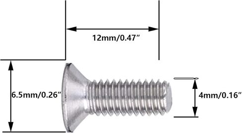 NGe M4X6mm - Stainless Steel Flat Head Cross Screw Countersunk Head Screw- Flat Head Screw(100PCS,M4X6mm) in Saudi Arabia
