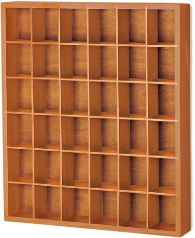 Jumbl Wood Shot Glass Wall Curio Display Case - Natural,16.5" in Saudi Arabia