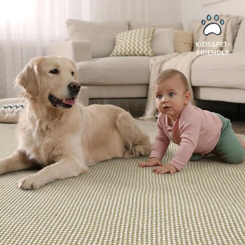 Moynesa Easy Jute Rug 5x7 Living Room Rug - 5x7 Area Rugs Natural Fiber Rugs for Bedroom, Farmhouse Indoor Outdoor, Hand Woven Sisal Rug Cotton Carpet for Home Office Decor, Natural & Beige in Saudi Arabia