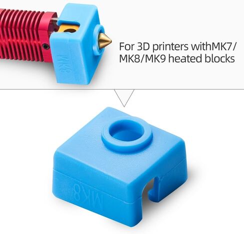 Ender 3 Hotend Silicone Sock: High-Temperature Resistant, Non-Stick Silicone Cover,Silicone Case for Fits Ender 3/3 Pro/3 V2, CR-10 Series, Anet A8 by Makerzone,(Pack of 6, Orange) in Saudi Arabia