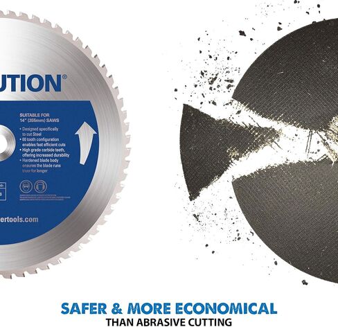Evolution S380CPS – Heavy Duty 15 Inch Metal Cutting Chop Saw W/ 14 Inch Carbide-Tipped Blade | Premium Dry Cut Saw | Miter Saw 45° | The Ultimate Chop Saw For Cutting Metal – Accurate. Powerful. in Saudi Arabia