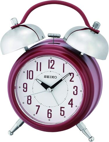 SEIKO Alarm Clock, red, 18.3 x 14.2 x 6.8 cm in Saudi Arabia