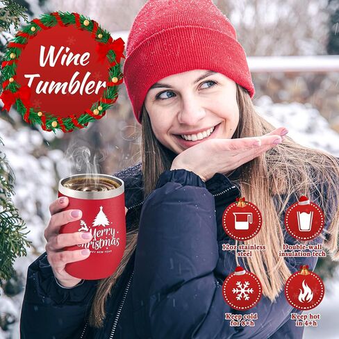 ADBAOBO Christmas Gifts for Women, 2024 Xmas Gift Basket for Mom Aunt Teacher Sister Grandma with Tumbler, Coral Fleece Socks, Jingle Bell Bracelet, SPA Christmas Gifts Set for Her in Saudi Arabia