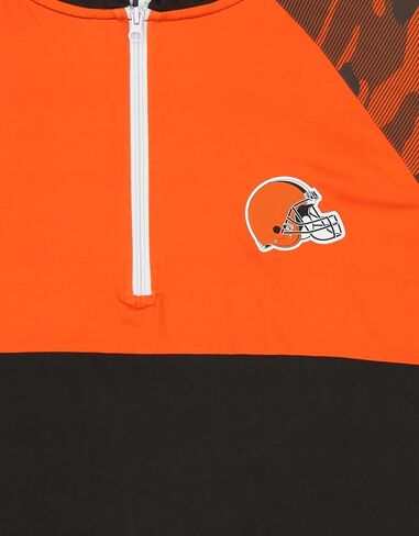 Zubaz NFL Men's Team Color Block Lightweight 1/4 Zip Hoodie With Camo Lines in Kuwait